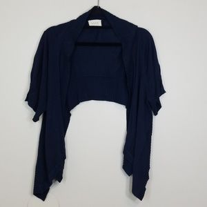 Shae Anthropologie Navy Cropped Shrug